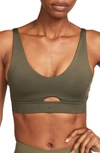 Nike Dri-fit Indy Padded Strappy Cutout Medium Support Sports Bra In Green