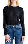 Splendid Cecelia Floral Long Sleeve Top In Navy