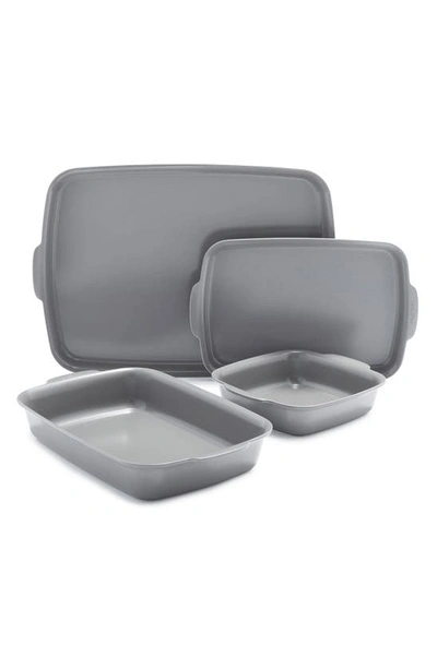 Greenpan 4-piece Premiere Nonstick Ceramic Ovenware Set In Grey Tones