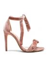 ALEXANDRE BIRMAN ALEXANDRE BIRMAN VELVET CLARITA HEELS IN PINK,B0014580170006