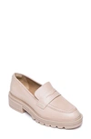 Bernardo Chandler Platform Penny Loafer In Blush