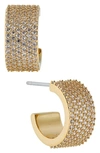 Nadri Disco Chunky Pavé Huggie Hoop Earrings In Gold