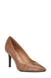 Calvin Klein Gayle Pointed Toe Pump In Medium Brown