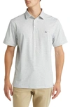 Vineyard Vines Bradley Striped Sankaty Polo Shirt In White Cap/ Olive