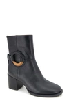 Gentle Souls By Kenneth Cole Holi Block Heel Bootie In Black Leather