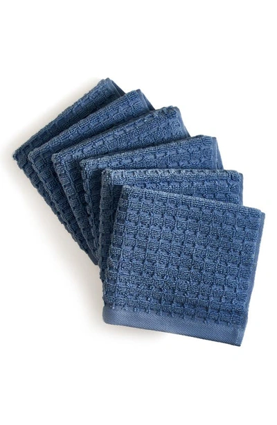 Dkny 6-pack Cotton Washcloths In Denim