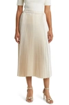 Anne Klein Pleated Midi Skirt In Anne White