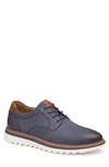 Johnston & Murphy Braydon Plain Toe Derby In Navy Oiled Nubuck