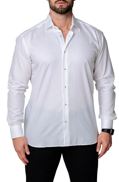 Maceoo Classic Cotton Button-up Shirt In White