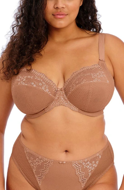 Elomi Charley Full Figure Underwire Convertible Plunge Bra In Cinnamon