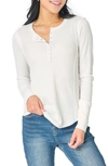 Gibsonlook Thermal Henley Top In White