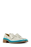 Camper Twins Mismatched Penny Loafers In Grey