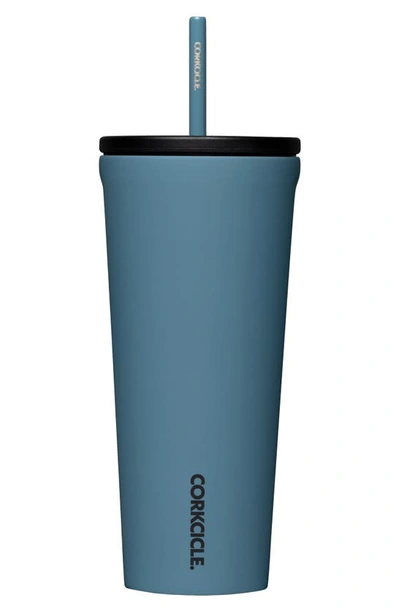 Corkcicle 24-ounce Insulated Cup With Straw In Storm