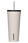 Corkcicle 24-ounce Insulated Cup With Straw In Latte