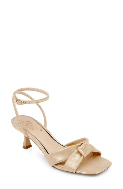 Jewel Badgley Mischka Valarie Ankle Strap Sandal In Gold