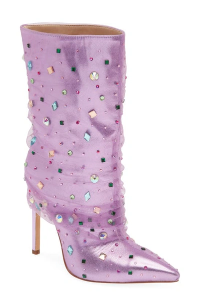 Azalea Wang Liora Stiletto Bootie In Purple