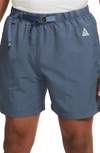 Nike Acg Water Repellent Trail Shorts In Diffused Blue/ Summit White