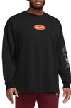 Nike Sportswear Oversize Long Sleeve Graphic T-shirt In Black