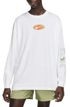 Nike Sportswear Oversize Long Sleeve Graphic T-shirt In White
