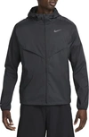 Nike Windrunner Track Jacket In Black/black/reflective Silver