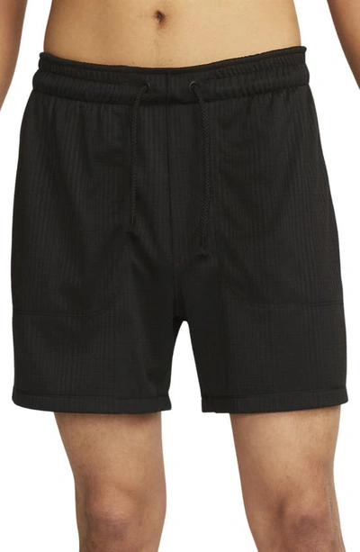 Nike Yoga Dri-fit Jersey Shorts In Black