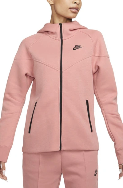 Nike Women's  Sportswear Tech Fleece Windrunner Full-zip Hoodie In Pink
