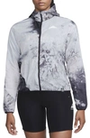 Nike Repel Tie Dye Water Repellent Hooded Jacket In Grey