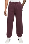 Nike Solo Swoosh Sweatpants Night Maroon In Night Maroon/ White