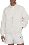 Nike Life Logo-embroidered Cotton-blend Corduroy Harrington Jacket In White