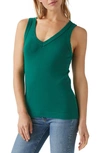 Michael Stars Maya Cotton V-neck Tank In Ivy