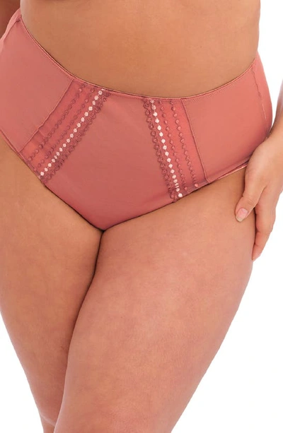 Elomi Matilda Full Figure Embellished Briefs In Rose Gold