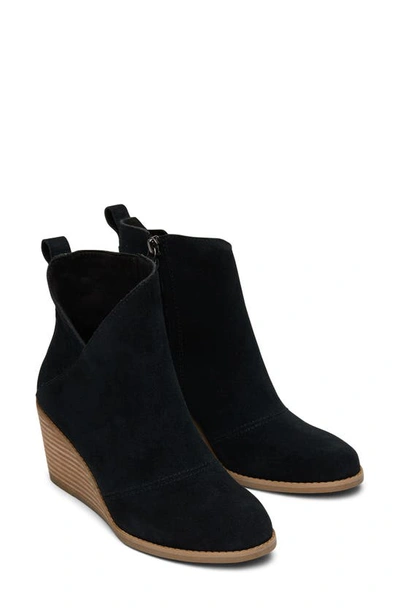 Toms Women's Sutton Asymmetrical Cutout Wedge Booties In Black