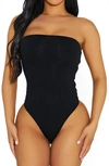 Naked Wardrobe Got Tube Be U Strapless Bodysuit In Black