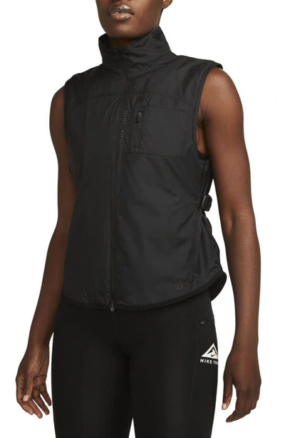 Nike Trail Repel Running Vest In Black/dk Smoke Grey