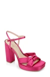 JEWEL BADGLEY MISCHKA VALENCIA ANKLE STRAP PLATFORM SANDAL