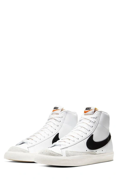 Nike Blazer Mid '77 Cz1055-100 Women's White/black Leather Sneaker Shoes Ank134