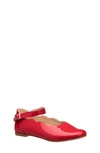 Elephantito Kids' Ordina Metallic Ballet Flat In Patent Red