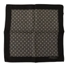 Dolce & Gabbana Black Geometric Patterned Square Handkerchief Scarf In Black
