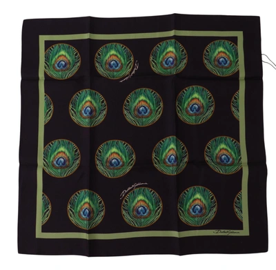 DOLCE & GABBANA DOLCE & GABBANA ELEGANT SILK SQUARE SCARF MEN'S WRAP