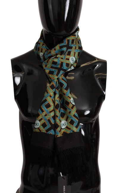 DOLCE & GABBANA DOLCE & GABBANA ELEGANT MULTICOLOR SILK MEN'S MEN'S SCARF