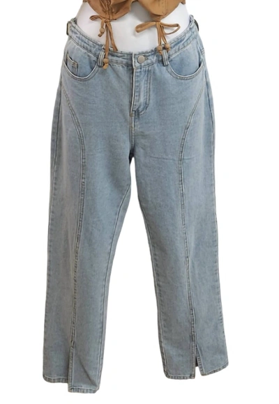 Le Lis Straight Leg Jeans In Blue