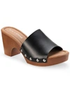 Sun + Stone Alina  Womens Slip On Slides Platform Sandals In Black