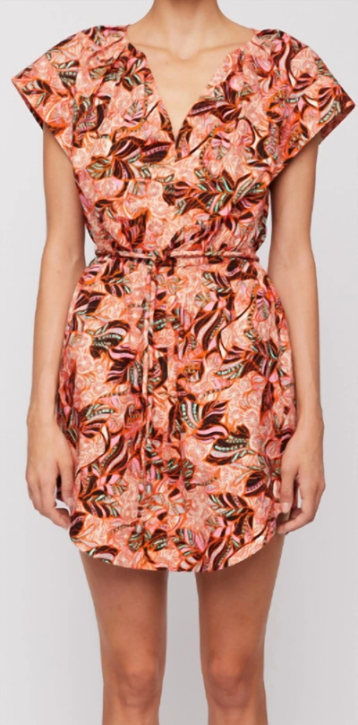 A.L.C ALICE DRESS IN ORANGE, ROSE MULTI