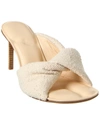 Jacquemus Bagnu Twisted-strap Cotton And Leather Mules In White