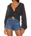 Free People Fall For You Tee In Black In Black