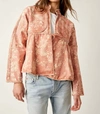 Free People Lua Bed Jacket In Apricot Combo In Multi