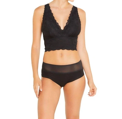 Cosabella Never Say Never Curvy Plungie Longline Soft Bralette In Black