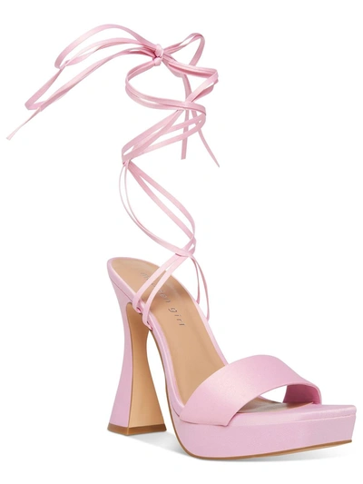 Madden Girl Zorra Womens Open Toe Strappy Pumps In Pink