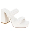 Bcbgeneration Gemma Platform Slide Sandal In White