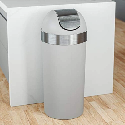 Umbra Venti Swing-top 16.5-gallon Kitchen Trash In Grey